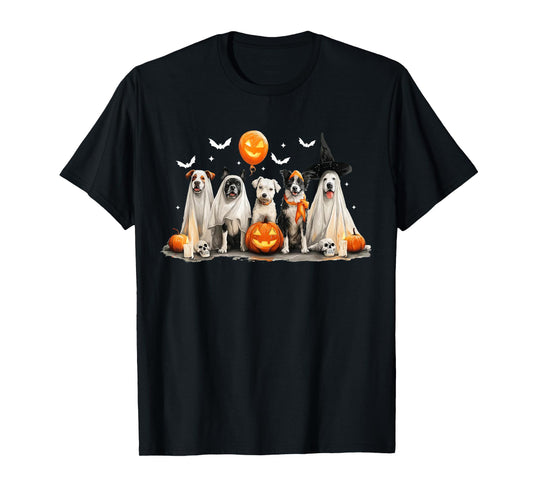 Dog Ghost Cute Dog Dressed As Ghost Funny Halloween Dog T-Shirt