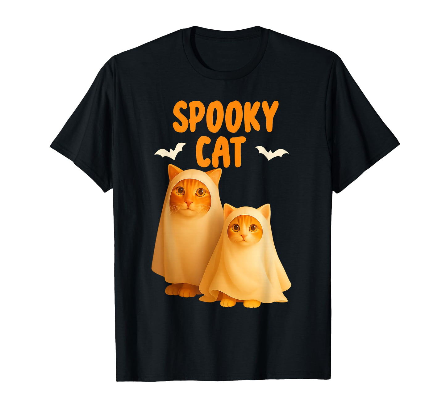 Ghost Cat Meme Funny Halloween Costume for Men Women Kids T-Shirt