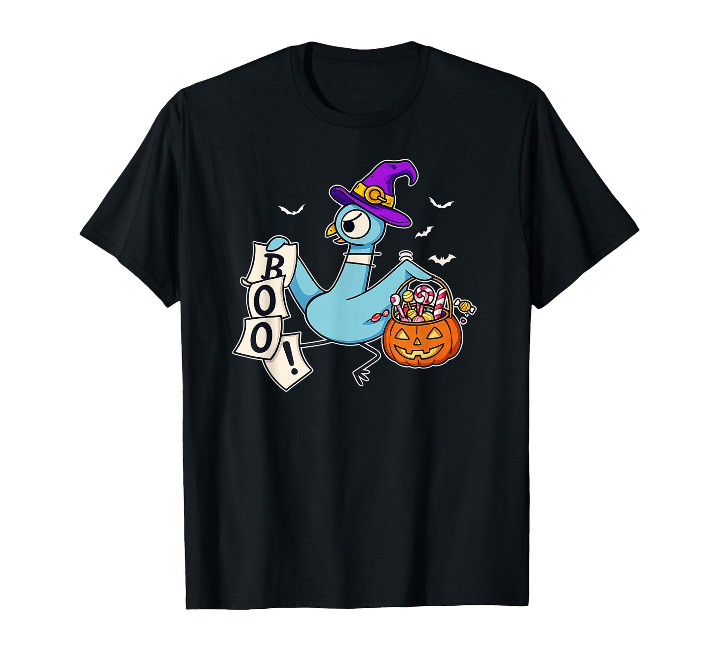 Halloween Boo Piegon Teacher T-Shirt