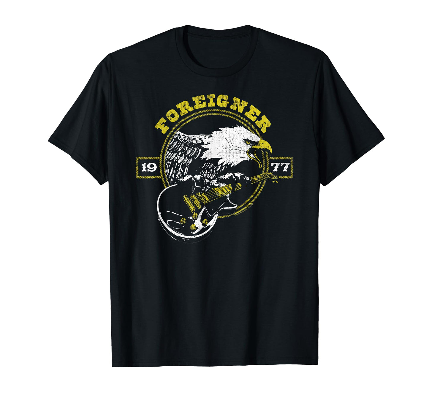 Foreigner 1977 Eagle with Guitar Vintage Band T-Shirt