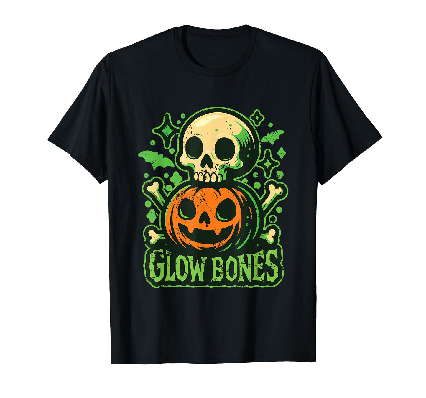 Glow Bones Pumpkin Skeleton T-Shirt