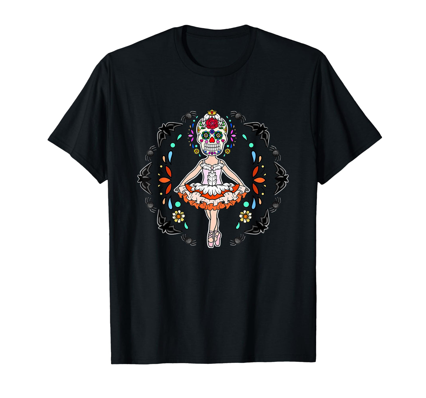 Halloween Ballet Funny Skeleton Ballerina T-Shirt