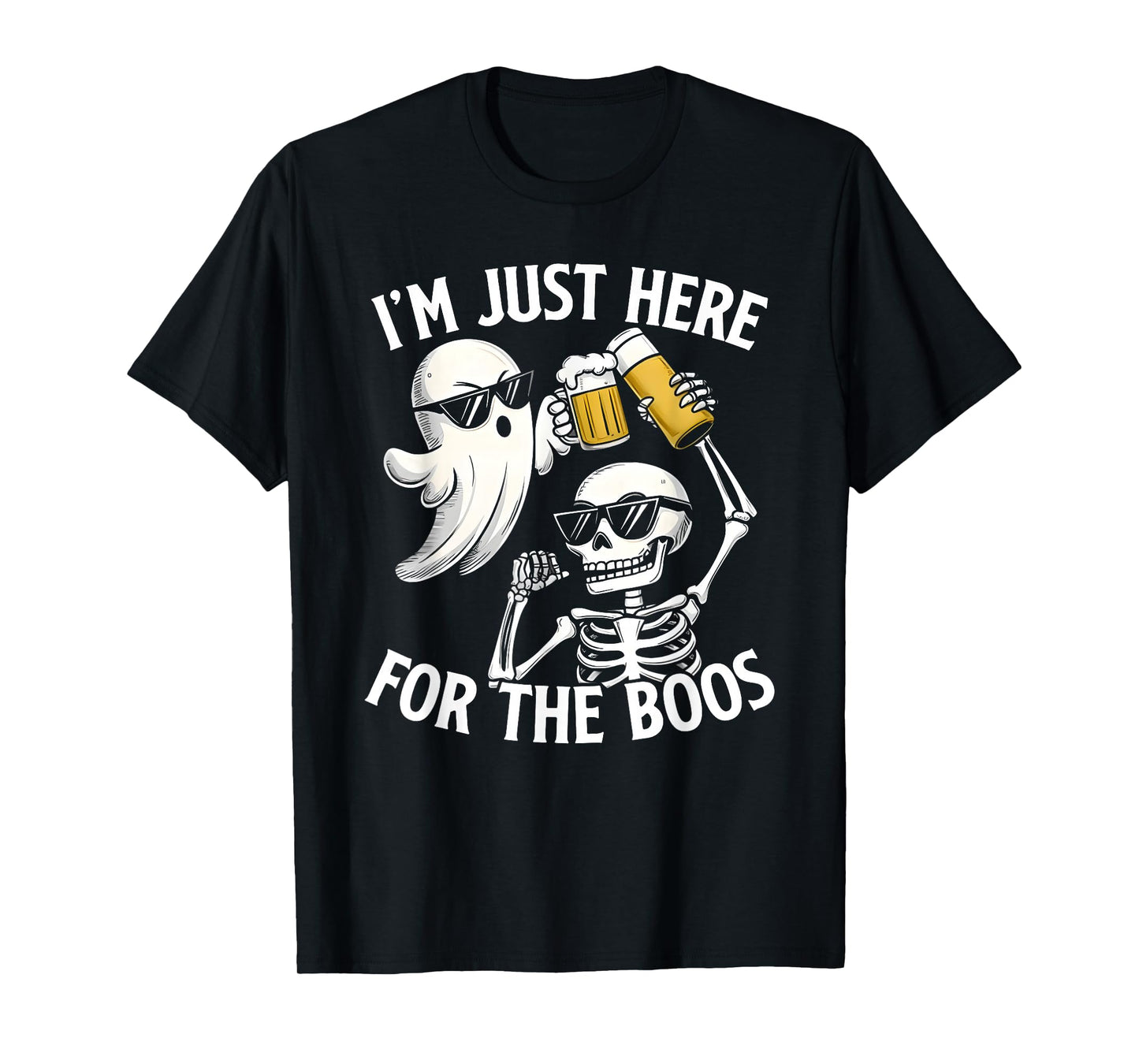 I'm Just Here for The Boos Funny Halloween Ghost Men Women T-Shirt