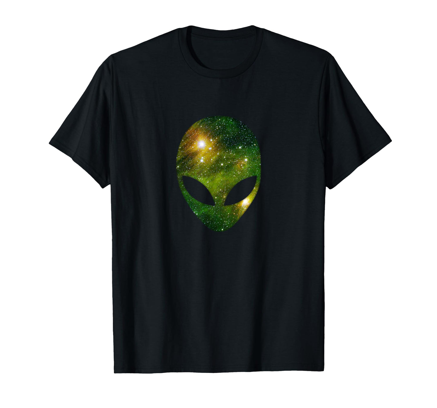 Cosmic Alien Head - Green Ufo Scifi Galaxy T-Shirt