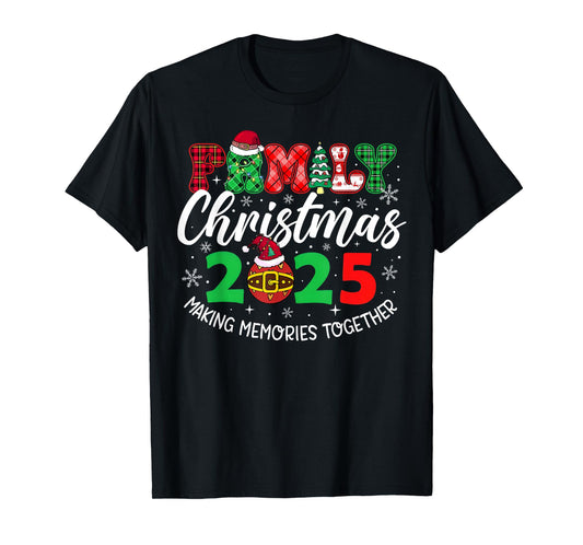 Family Christmas 2025 Xmas Lights Santa Snowflake Pajamas T-Shirt