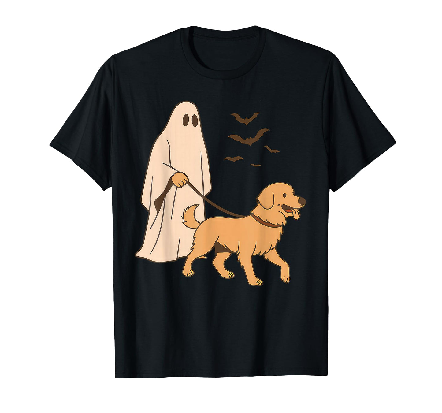 Golden Retriever Ghost Dog Halloween Golden Retriever Witch T-Shirt