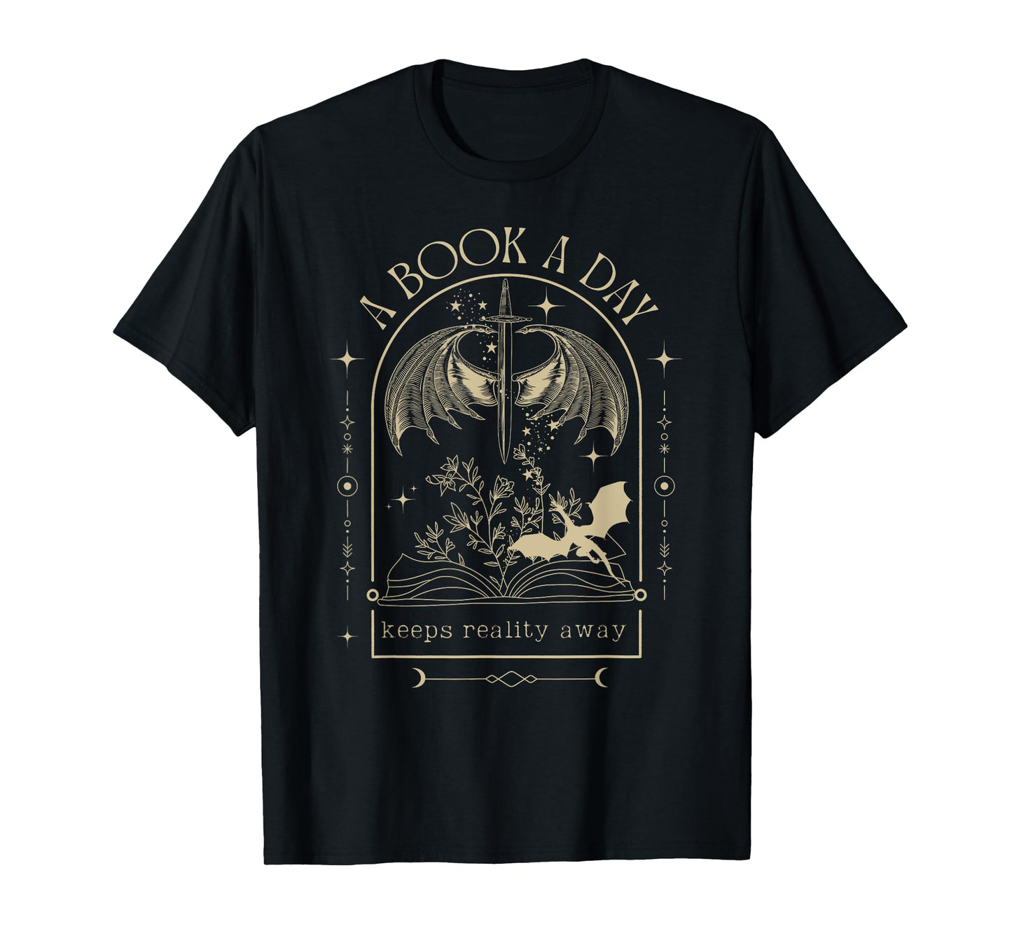 Vintage A Book a Day Keeps Reality Away Spicy Book Readers T-Shirt