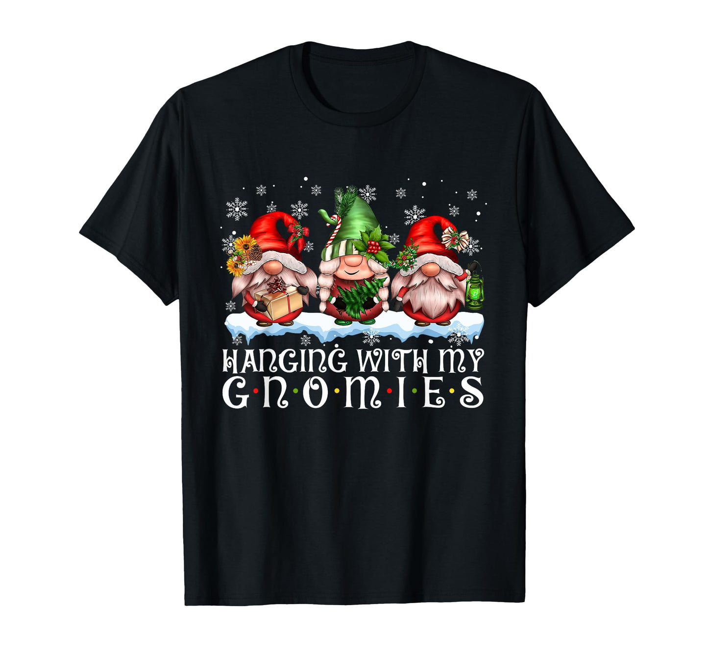 Hanging with My Gnomies Matching Family Christmas Gnome Pjs T-Shirt