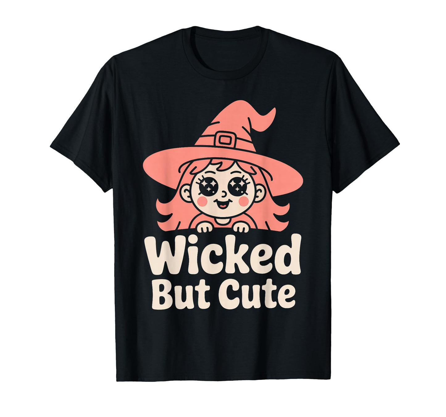Wicked but Cute - Witch Portrait Halloween T-Shirt