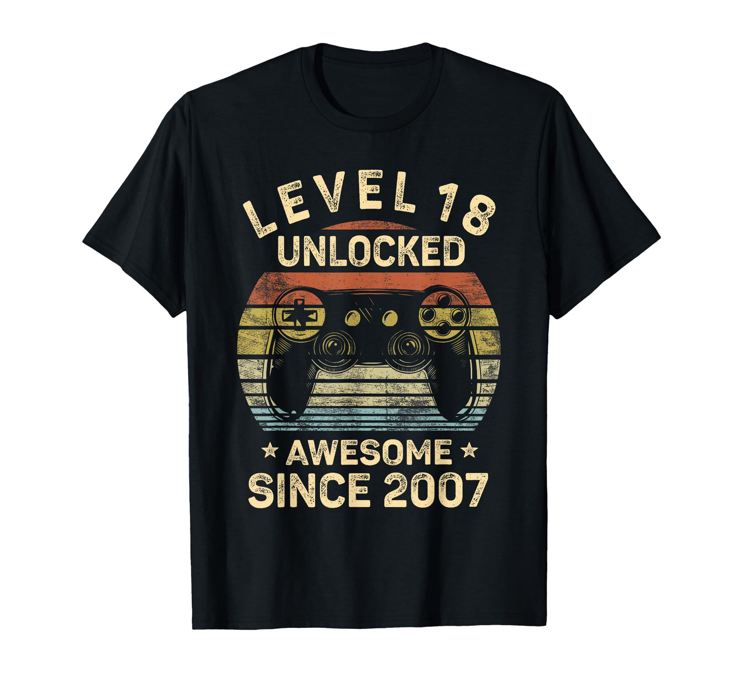 Level 18 Unlocked 18th Birthday 18 Year Old Gifts Gamer Bday T-Shirt