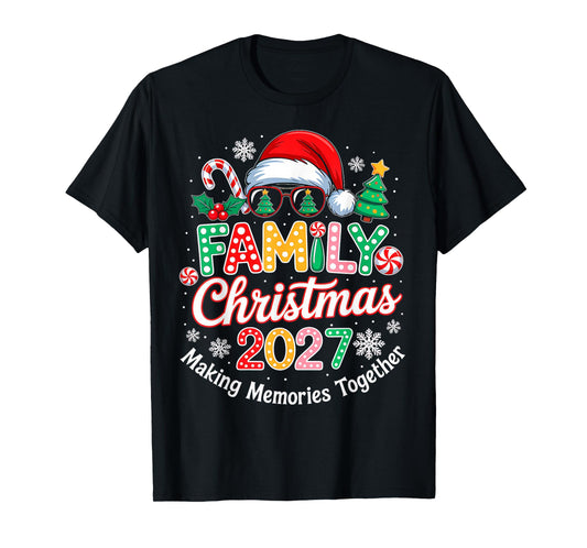 Family Christmas 2027 Christmas Squad Xmas Matching Pajamas T-Shirt