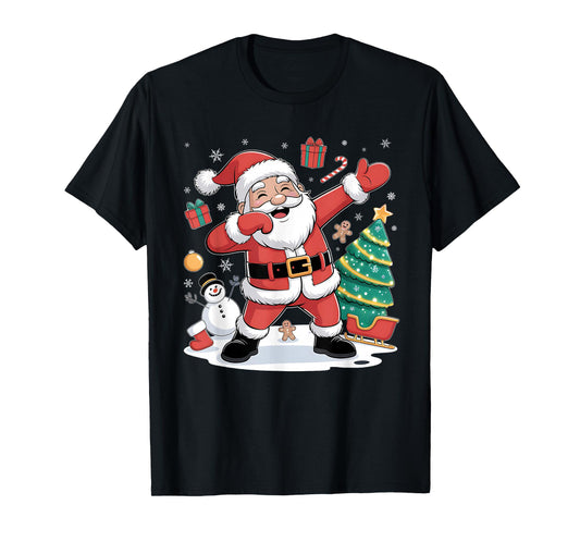 Dabbing Santa Claus Christmas Boys Girls Men Xmas Dab T-Shirt
