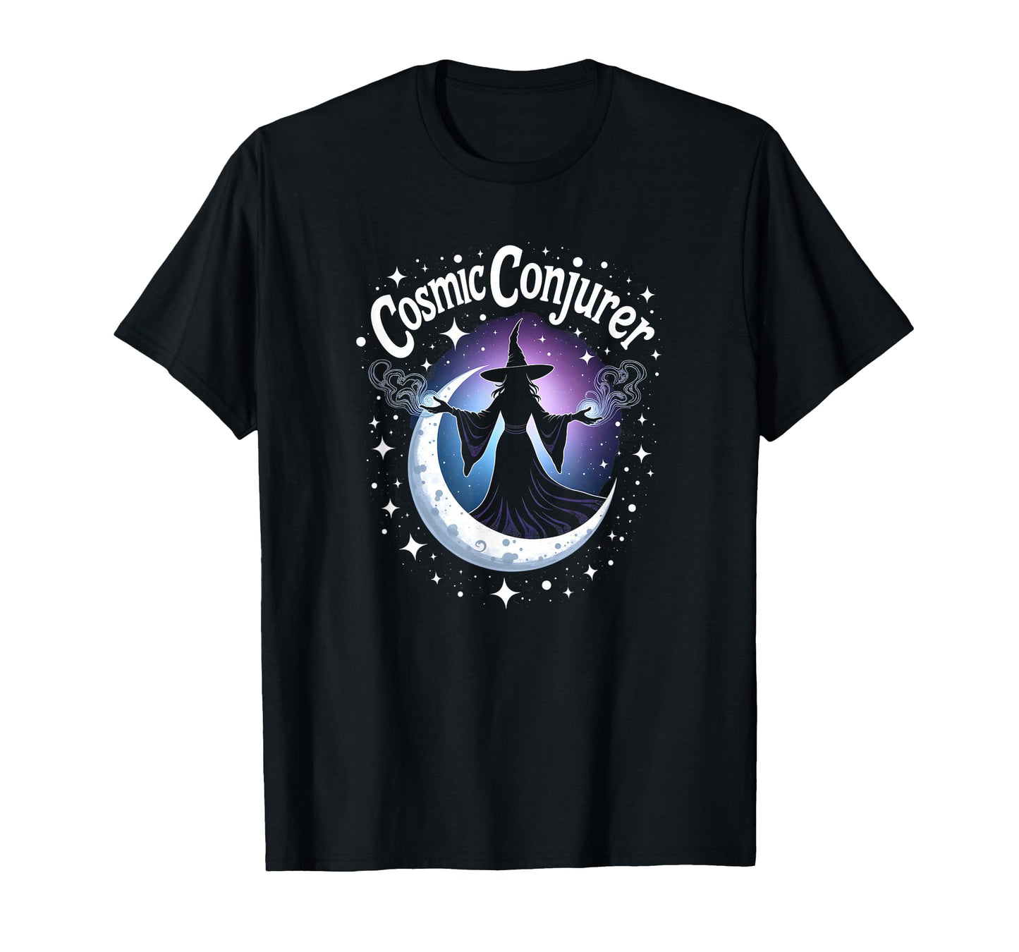 Halloween Witches & Magic: Cosmic Conjurer Mystical Moon T-Shirt