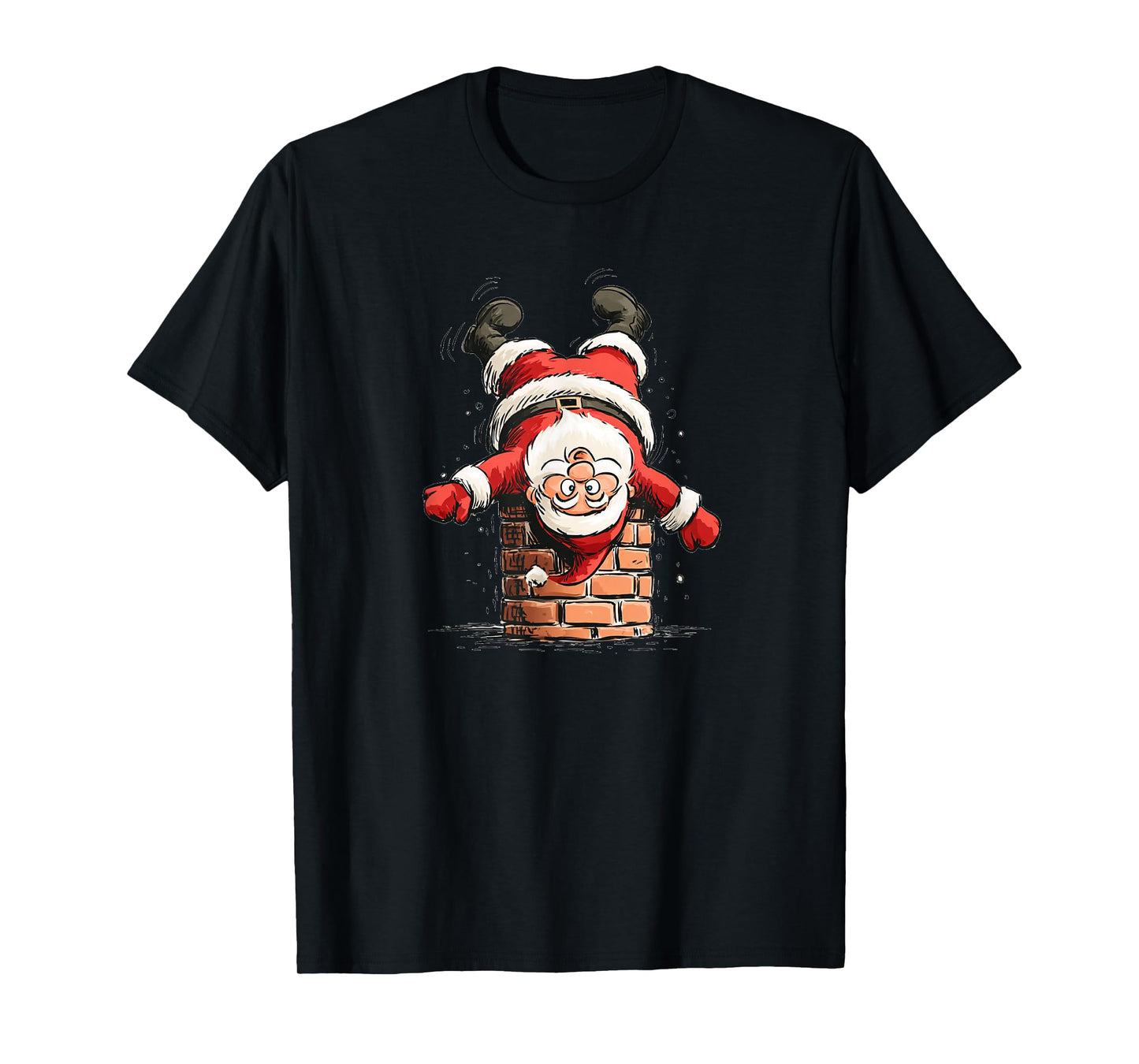 Funny Santa Chimney Exercise for Christmas Night T-Shirt