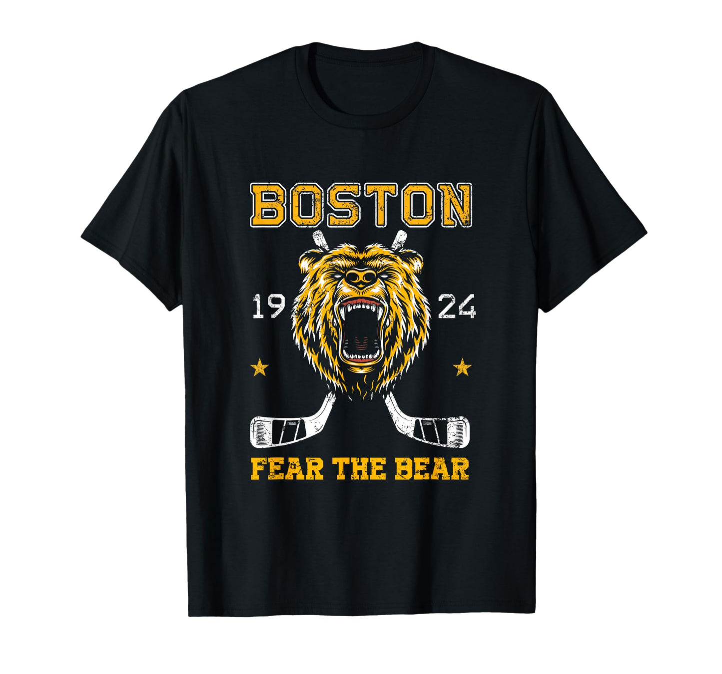 Boston Ice Hockey Fear the Bear T-Shirt