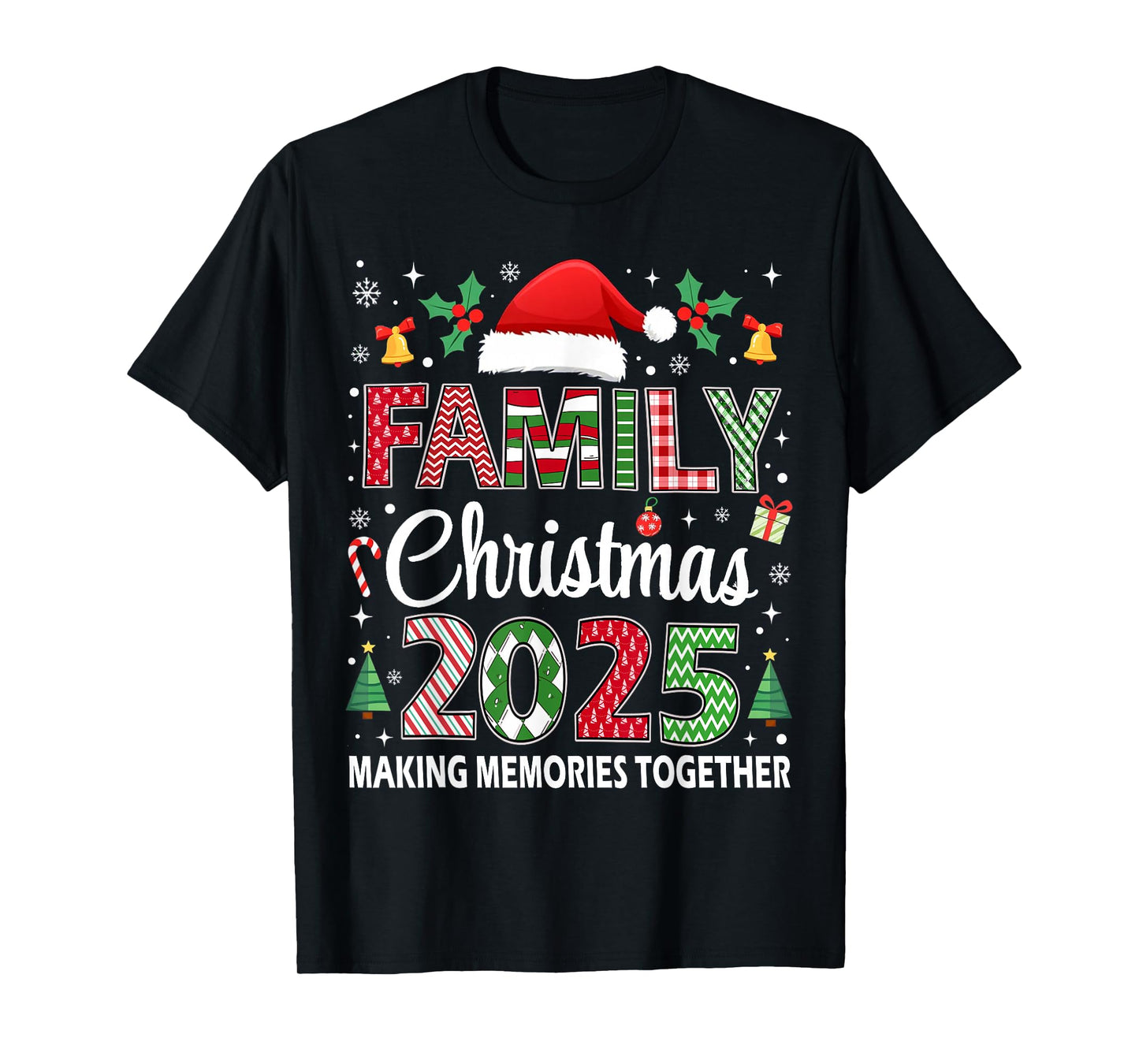 Family Christmas 2025 Matching Outfit Santa Funny Xmas Squad T-Shirt