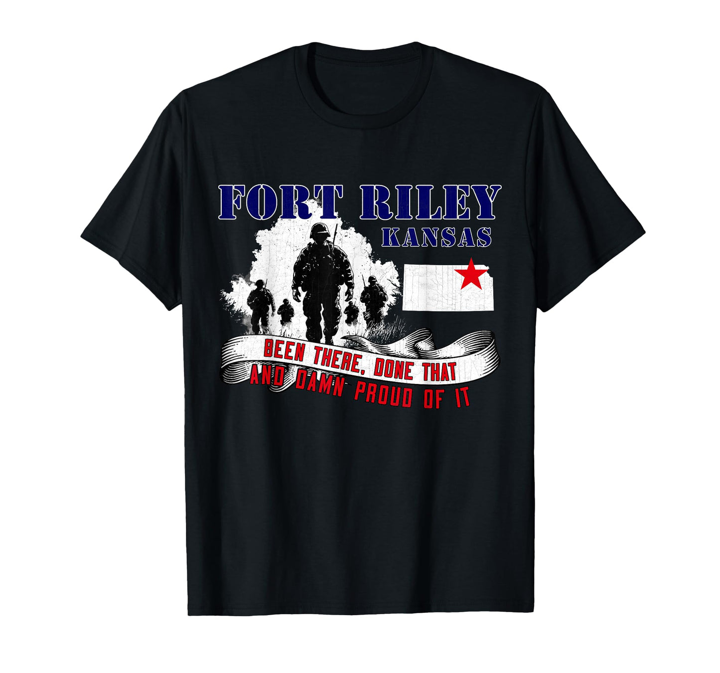 Fort Riley Kansas US Military Base Veterans Day Gifts T-Shirt