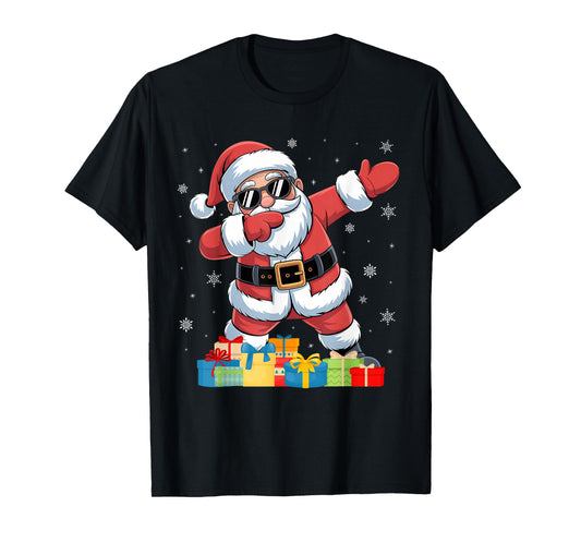 Dabbing Santa Claus Christmas Boys Girls Men Xmas Dab T-Shirt