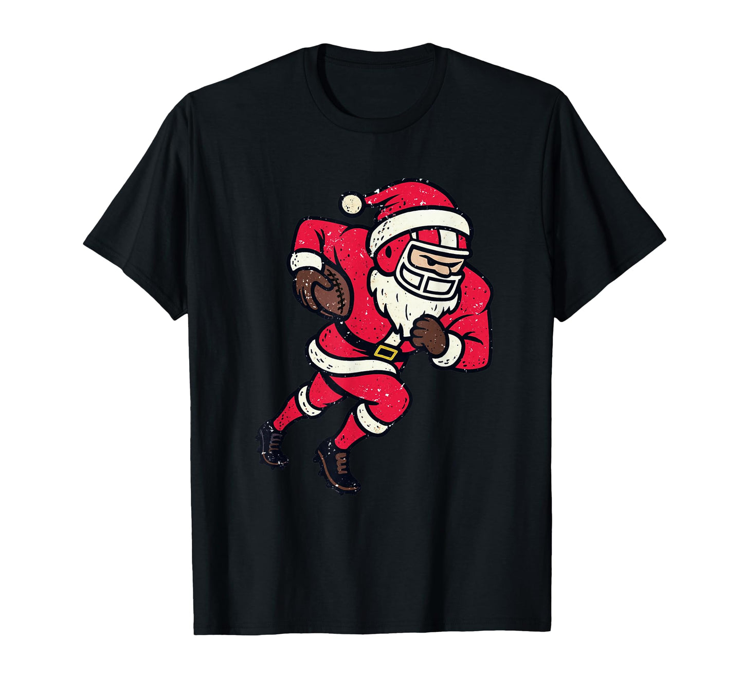 Santa Claus Playing Football Xmas Holiday Christmas T-Shirt