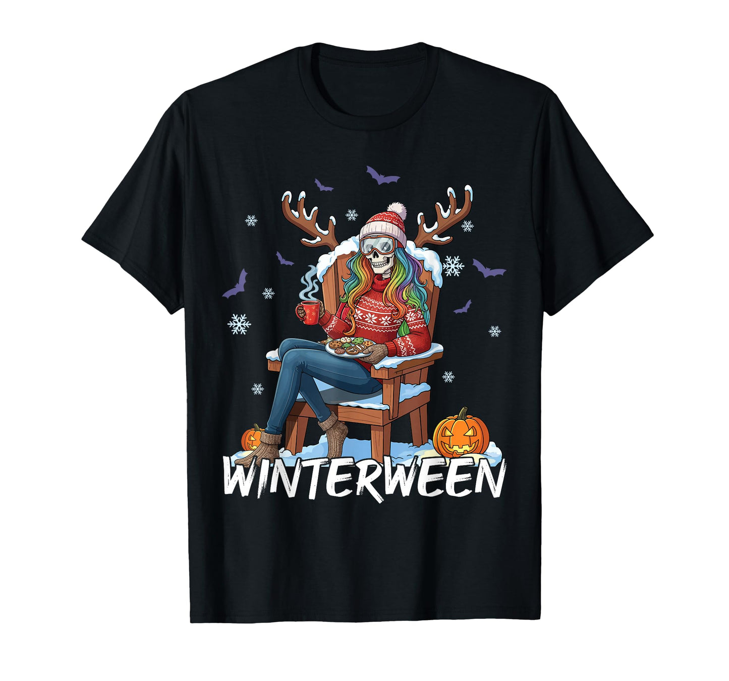 Winterween Winter Halloween Christmas Creepy Spooky Scary T-Shirt