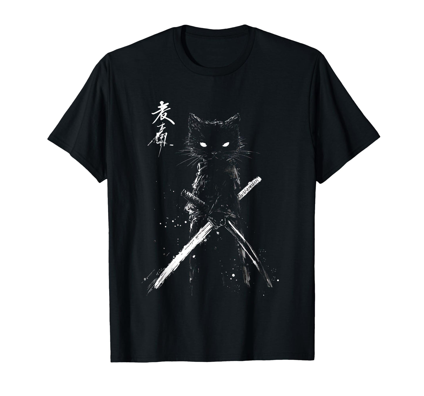 Samurai Cat Ukiyo-e Art Vintage Japanese Warrior Aesthetic T-Shirt