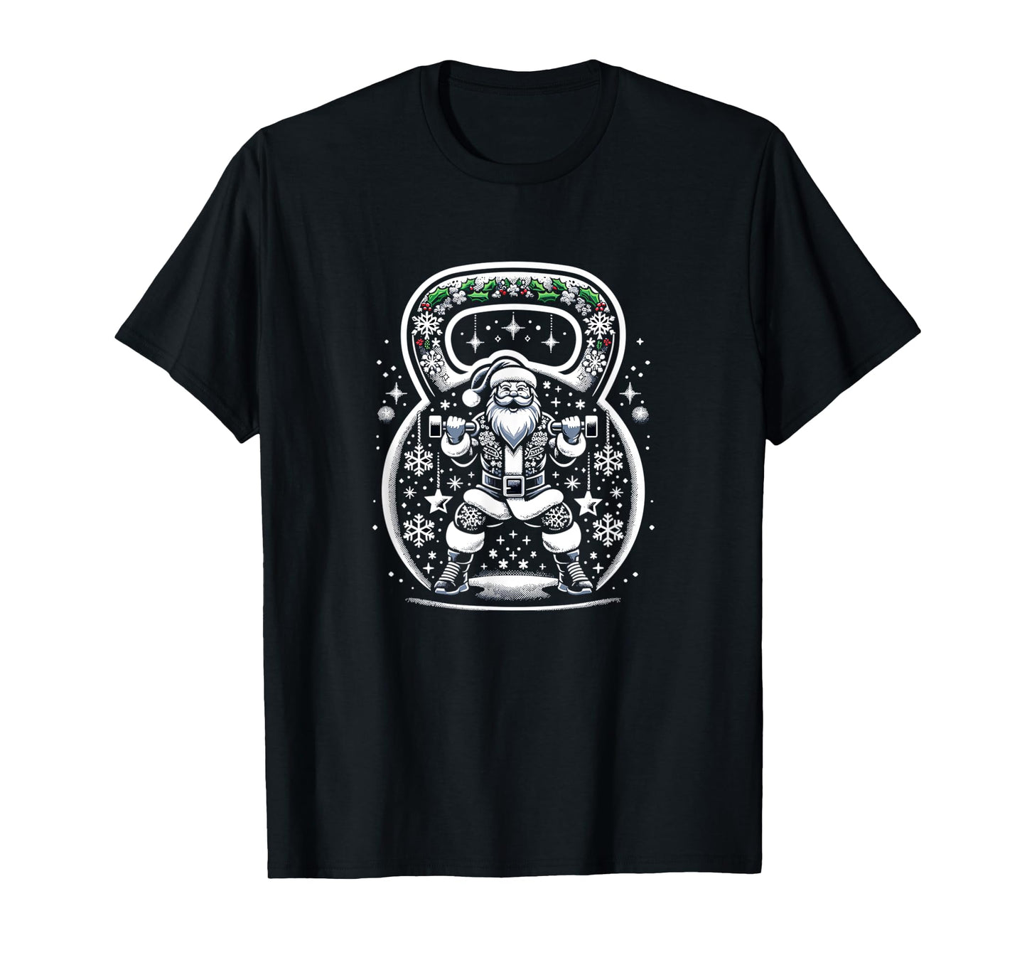 Buff Santa Kettlebell Christmas T-Shirt