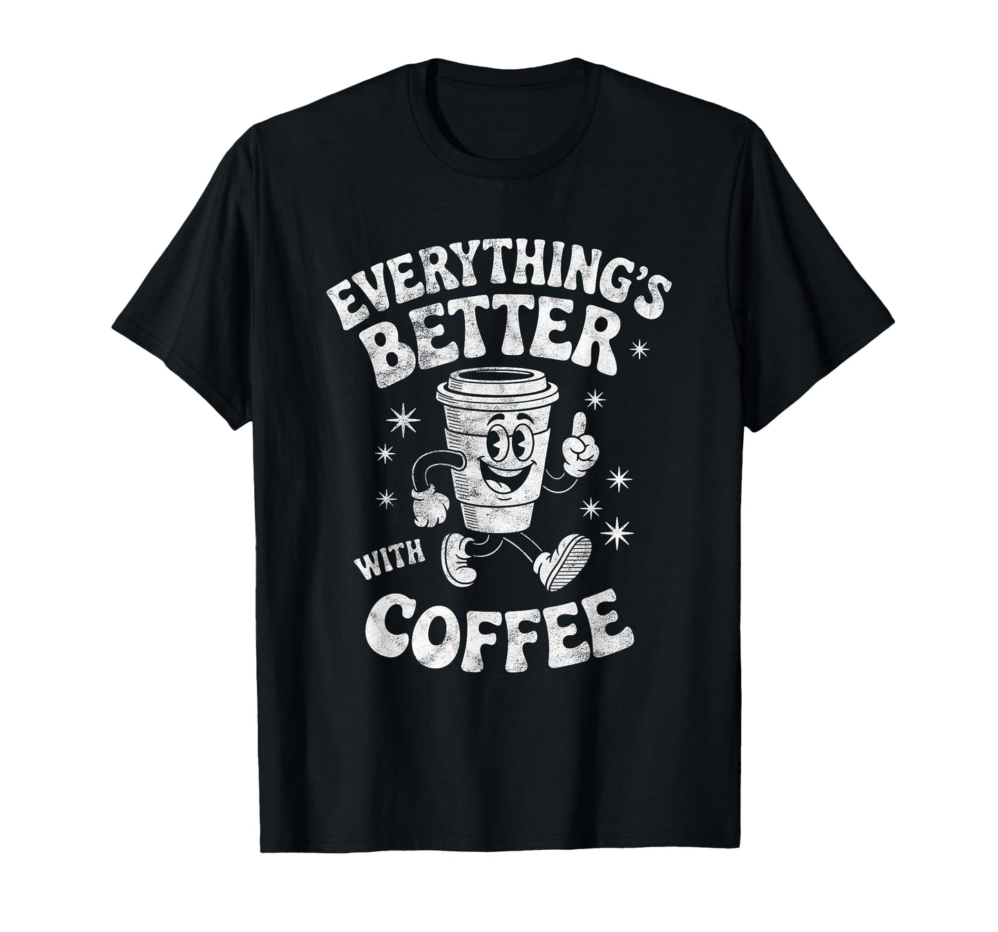Funny Retro Vintage Coffee Men or Women Coffee T-Shirt