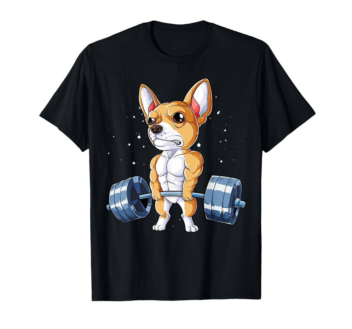 Chihuahua Weightlifting Funny Deadlift Men Fitness Gym Cute T-Shirt