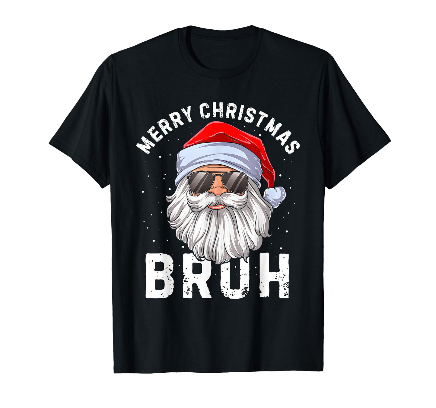 Merry Christmas Bruh Funny Santa Claus Retro Men Women Kids T-Shirt