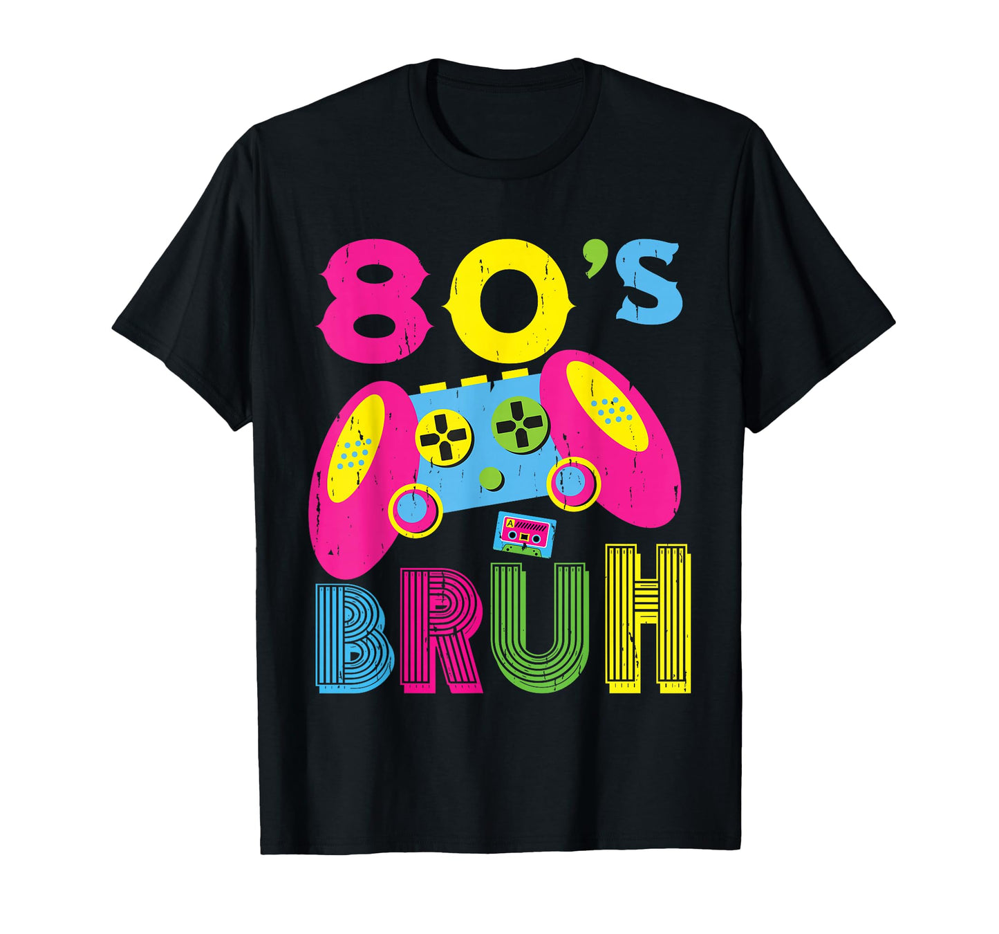 Retro 80s Bruh Outfits for Boys 1980s Party Outfit Eighties T-Shirt