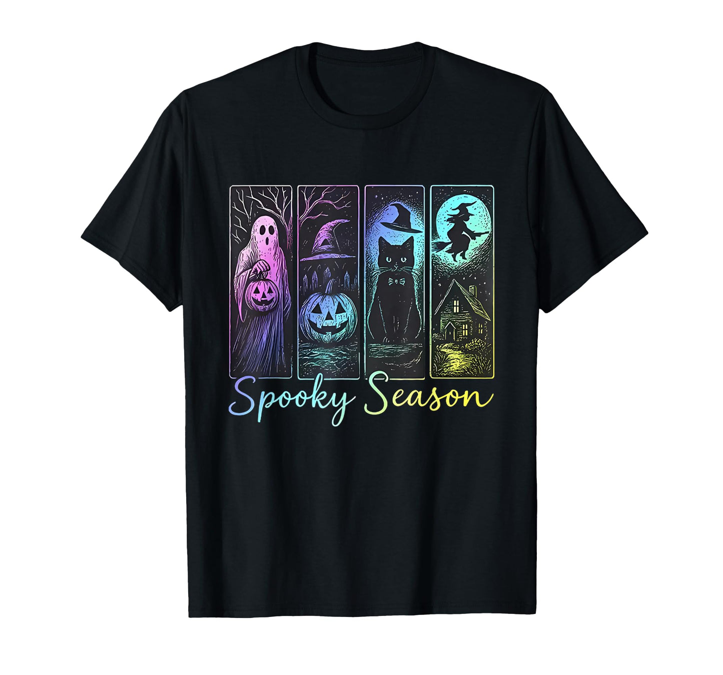 Spooky Season Vintage Halloween Horror Movie Design T-Shirt