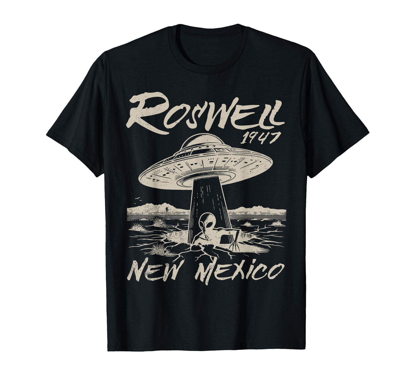 Roswell New Mexico 1947 Alien Abduction UFO Crash Vintage T-Shirt