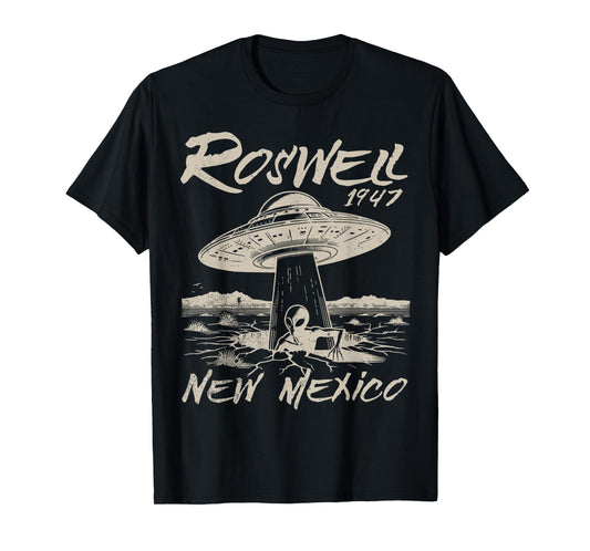 Roswell New Mexico 1947 Alien Abduction UFO Crash Vintage T-Shirt