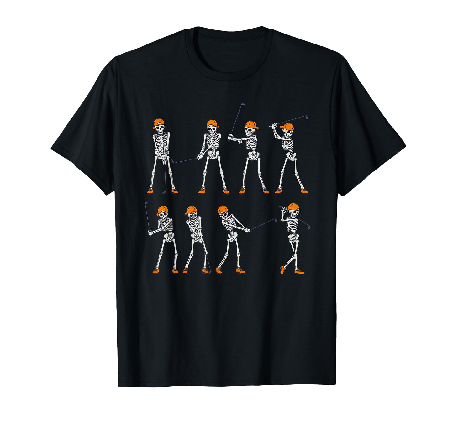 Halloween Golf Skeleton Vintage Funny Golf Halloween T-Shirt