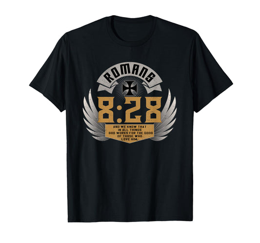 Vintage Romans 828 Biker Style Winged - Motorcycle Wings T-Shirt