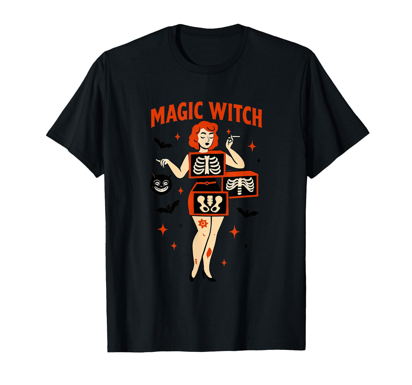 Magic Witch Retro Halloween Charm T-Shirt