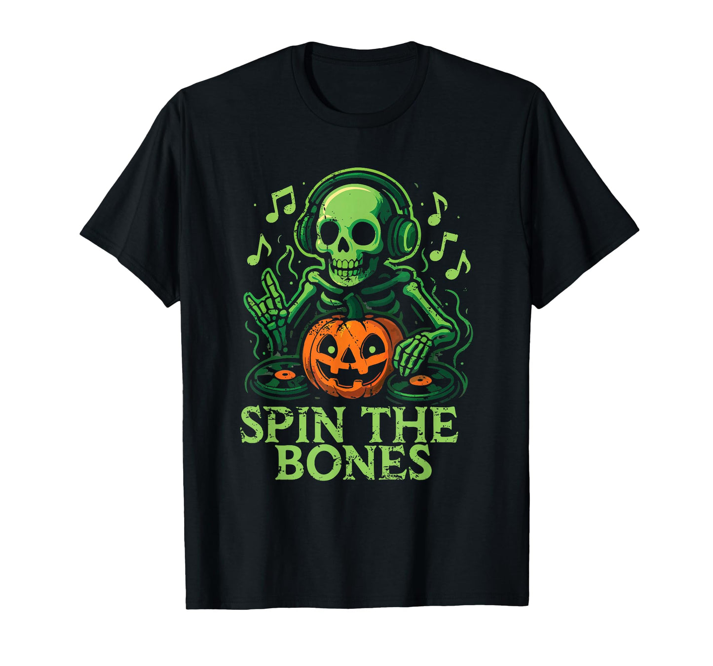 Spin The Bones DJ Skeleton T-Shirt