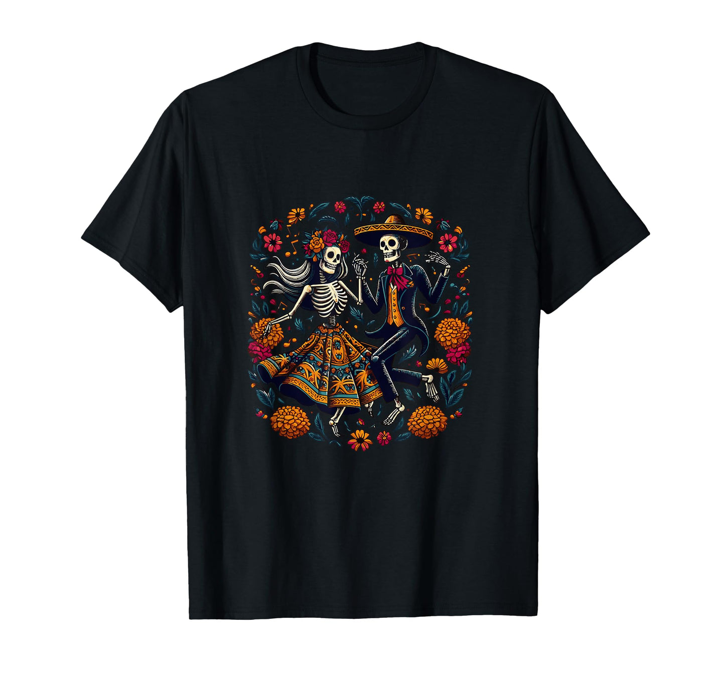Dia De Los Muertos Skeletons Dancing Mexican Day Of The Dead T-Shirt