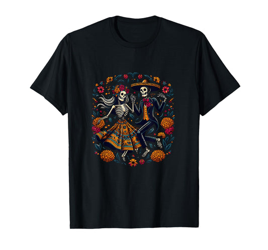 Dia De Los Muertos Skeletons Dancing Mexican Day Of The Dead T-Shirt