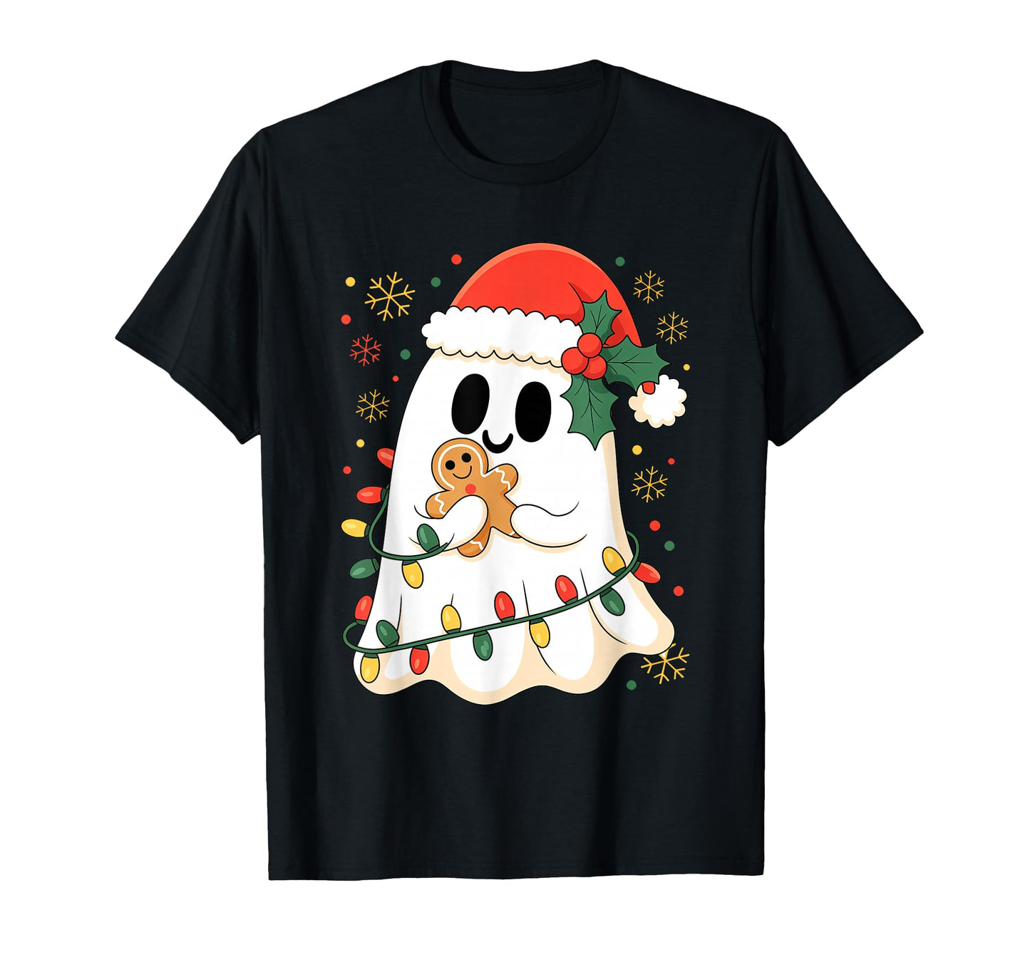 Ghost Christmas Santa Spooky Christmas Ghost Santa Christmas T-Shirt