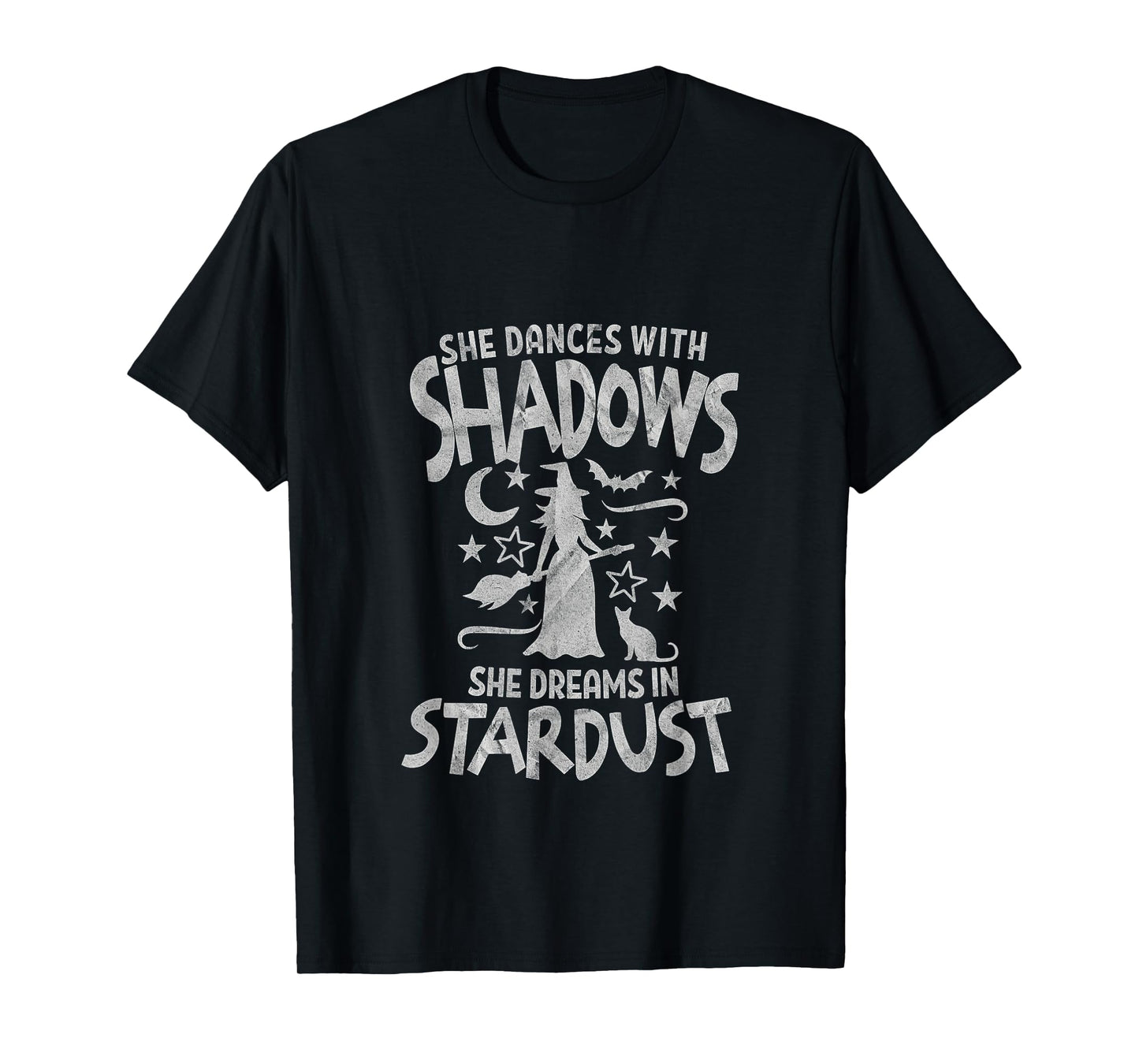 She Dreams in Stardust Witch Graphic T-Shirt