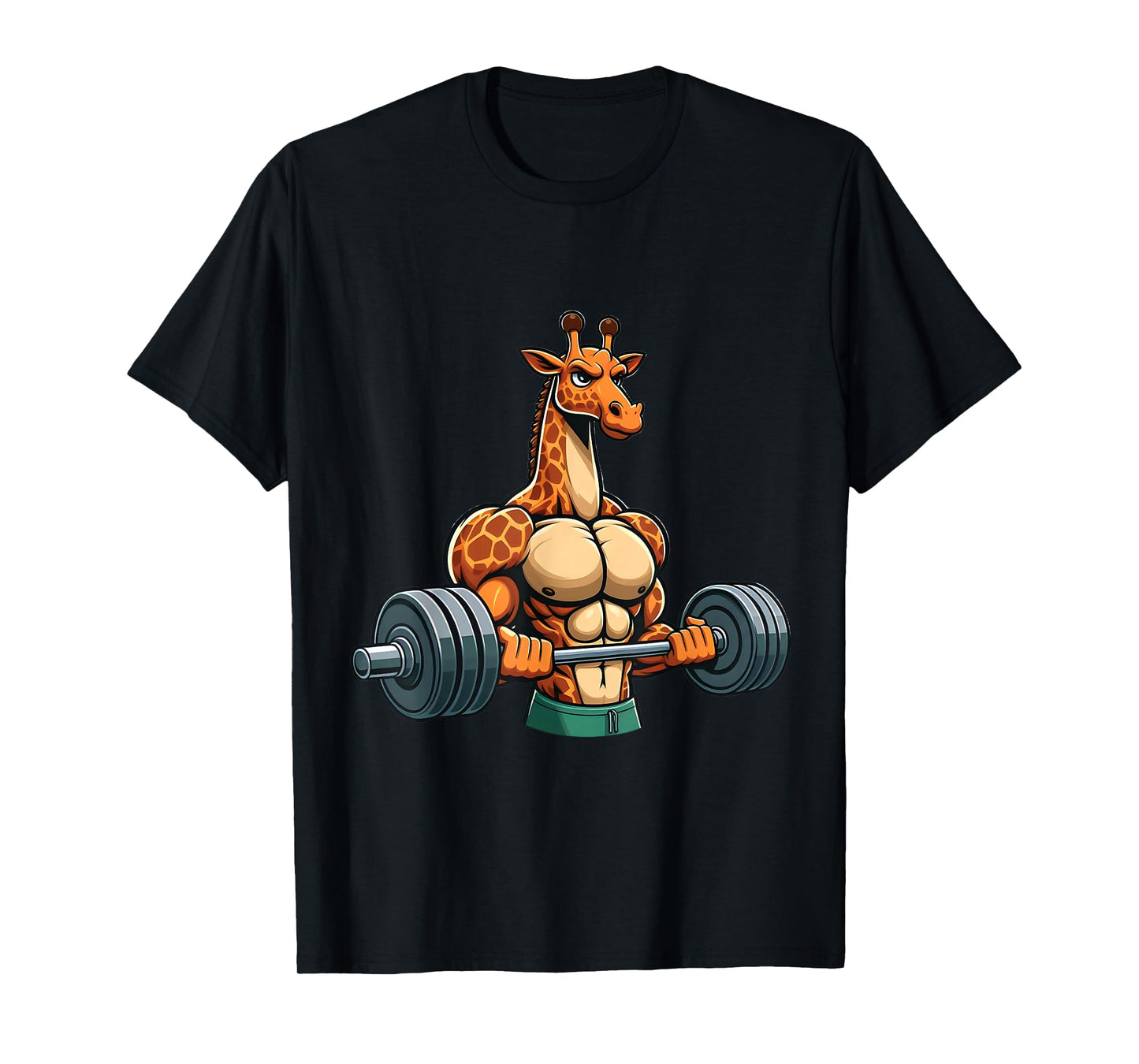 Funny Giraffe Gym Weightlifting Fitness Workout Deadlift T-Shirt