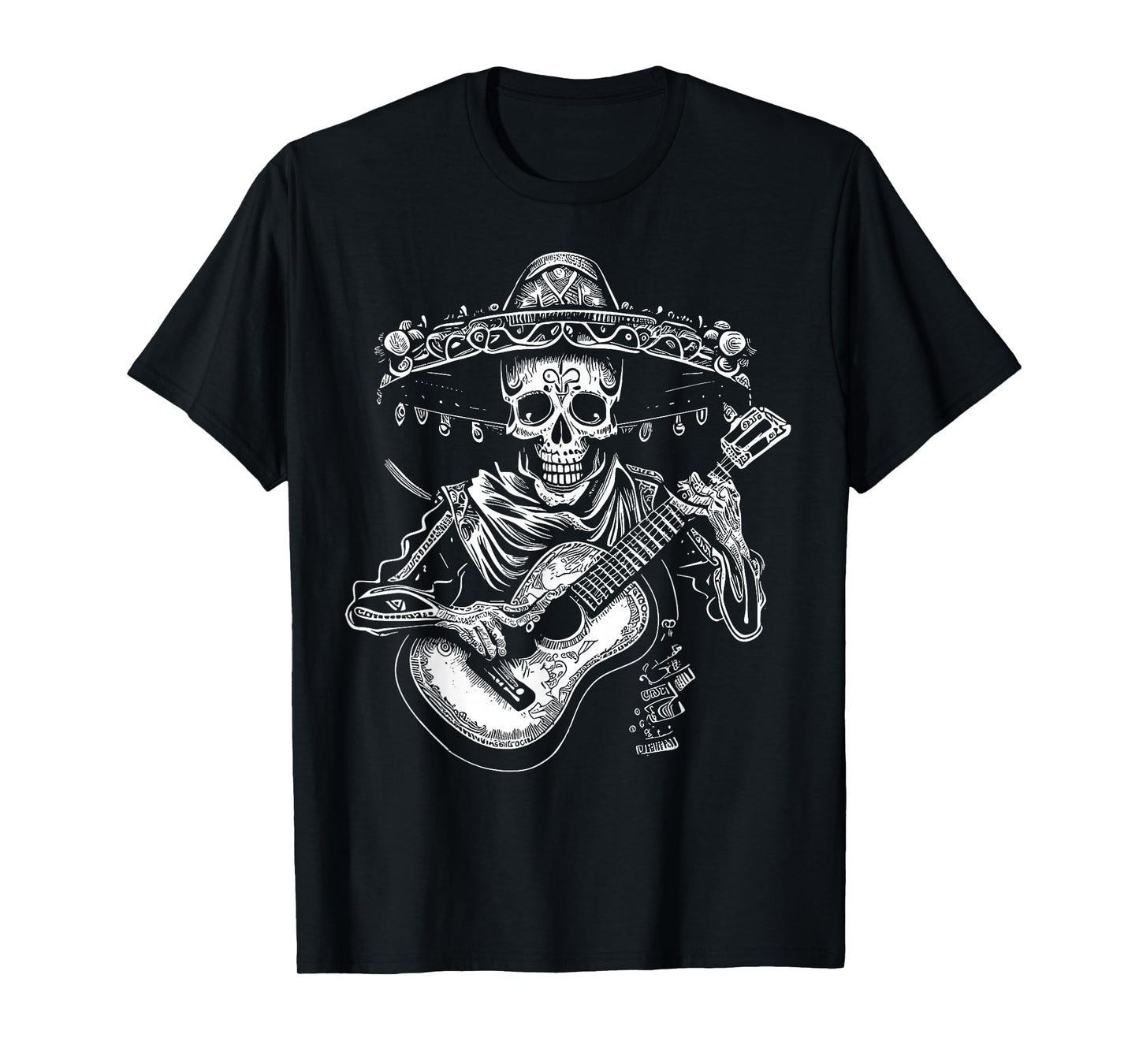Dia de los Muertos Skeleton Mariachi Guitar Day Of The Dead T-Shirt