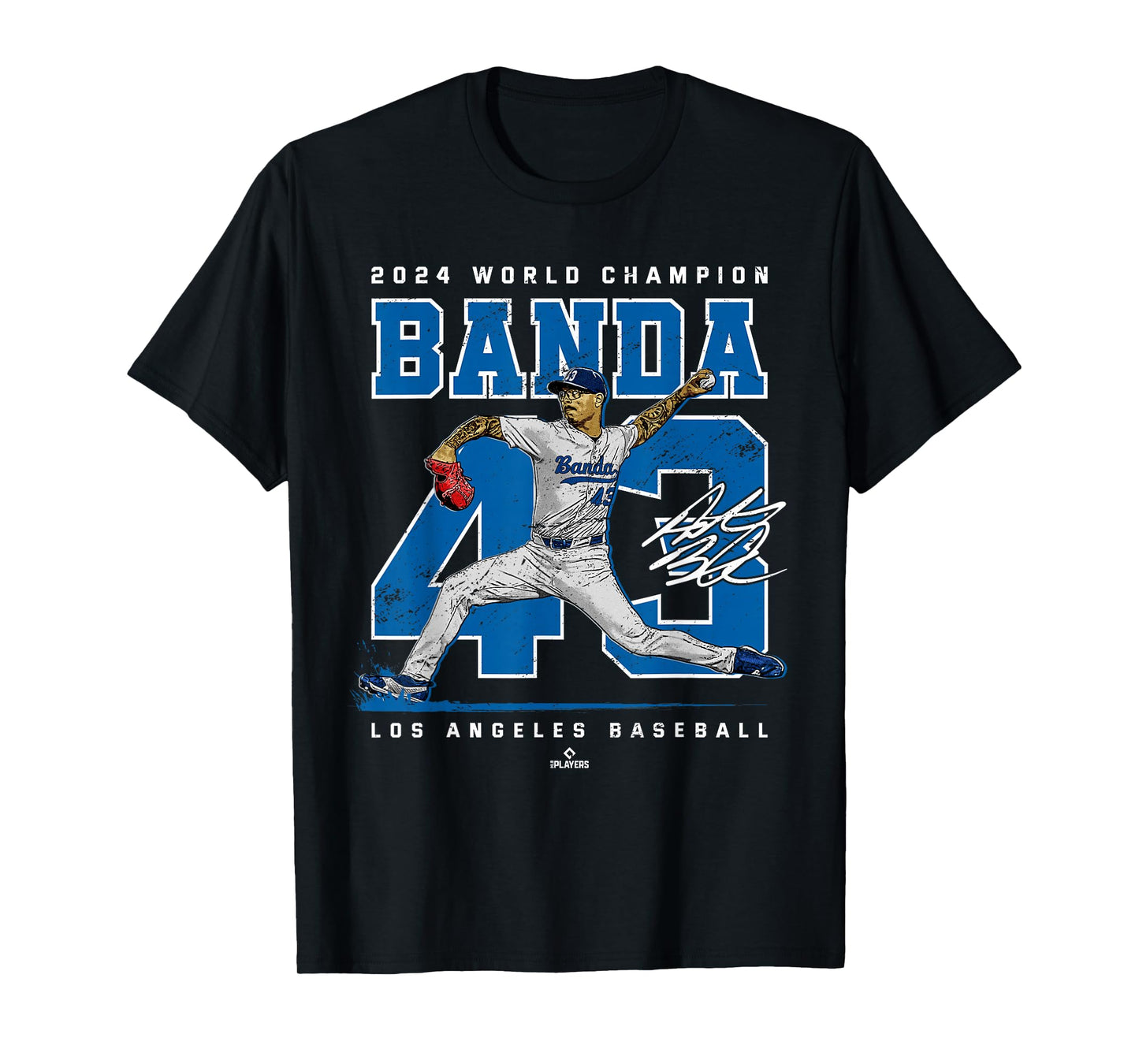 Player Number 2024 World Champion Anthony Banda MLBPA T-Shirt