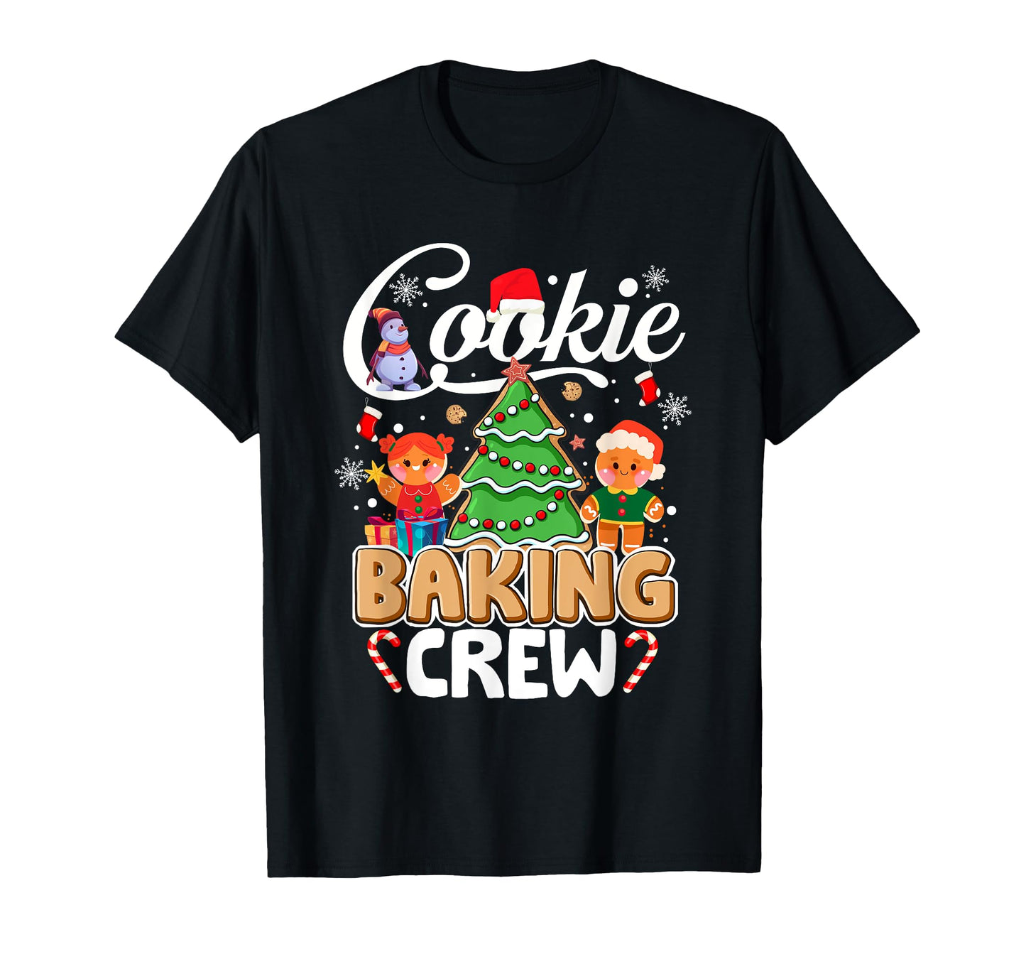 Funny Christmas Cookie Baking Crew Family Matching Pajamas T-Shirt
