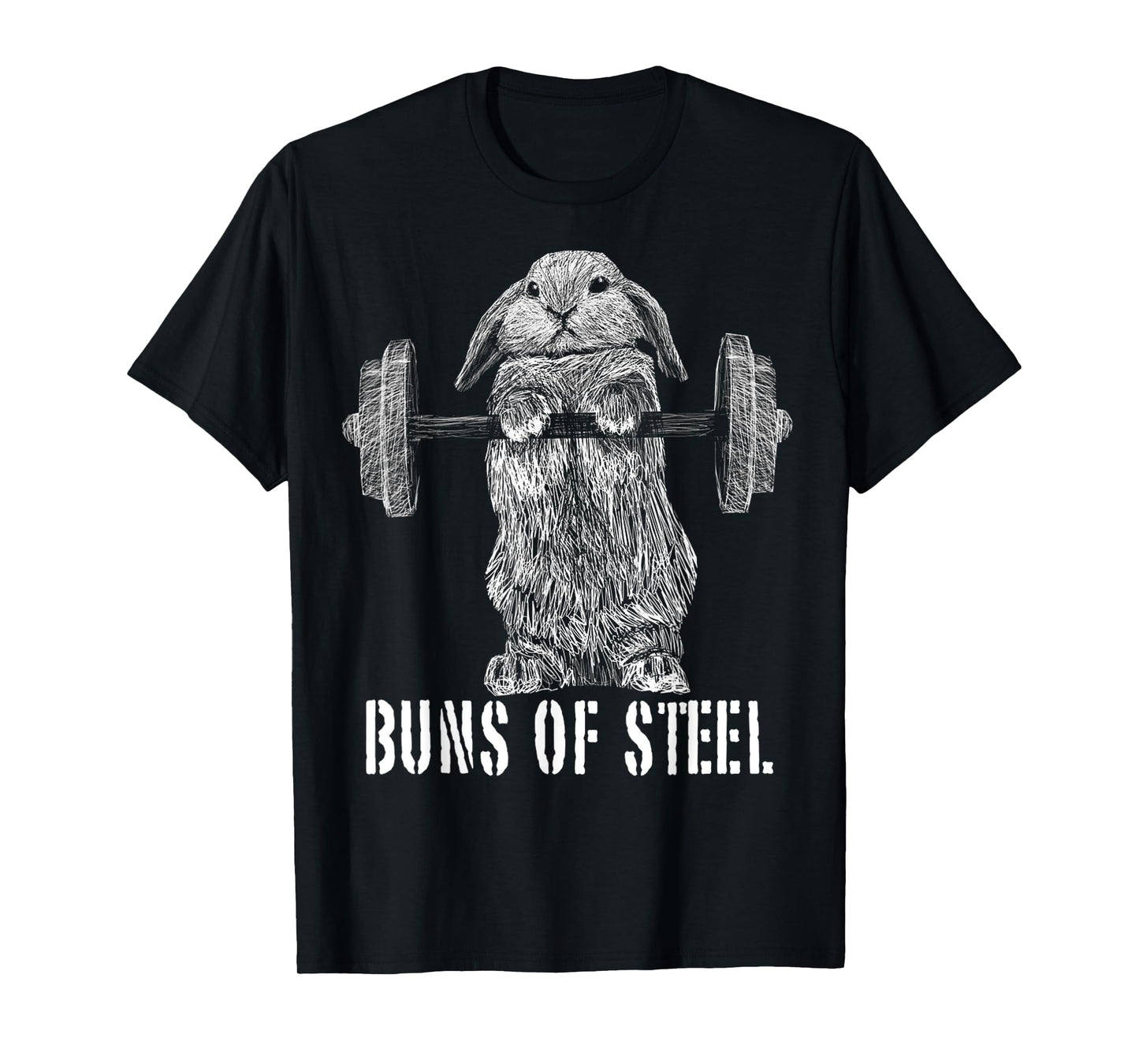 Funny Workout Buns Of Steel Bunny Rabbit Gym Squat Gift T-Shirt