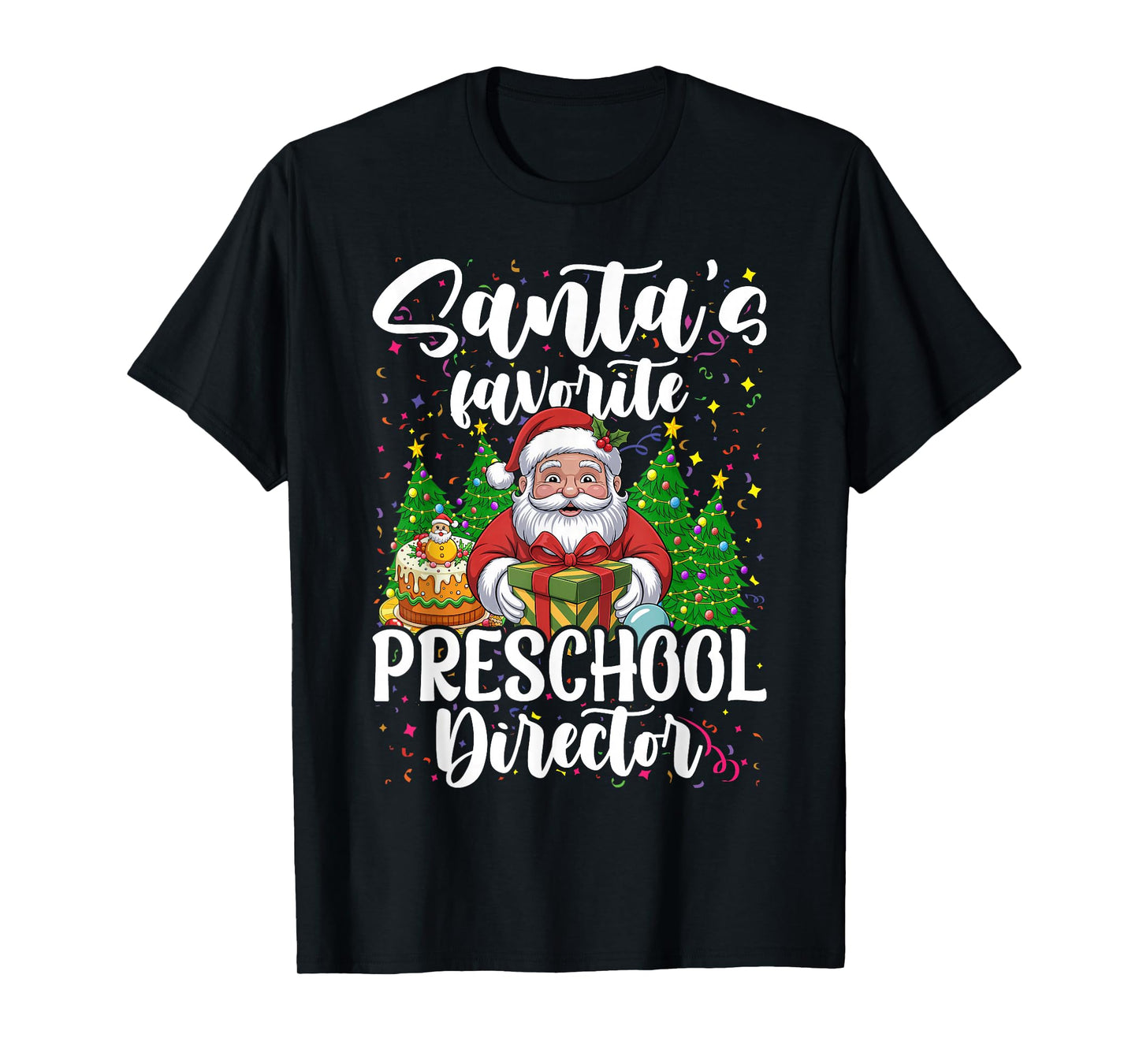 Xmas Santa's Favorite Preschool Director Christmas T-Shirt