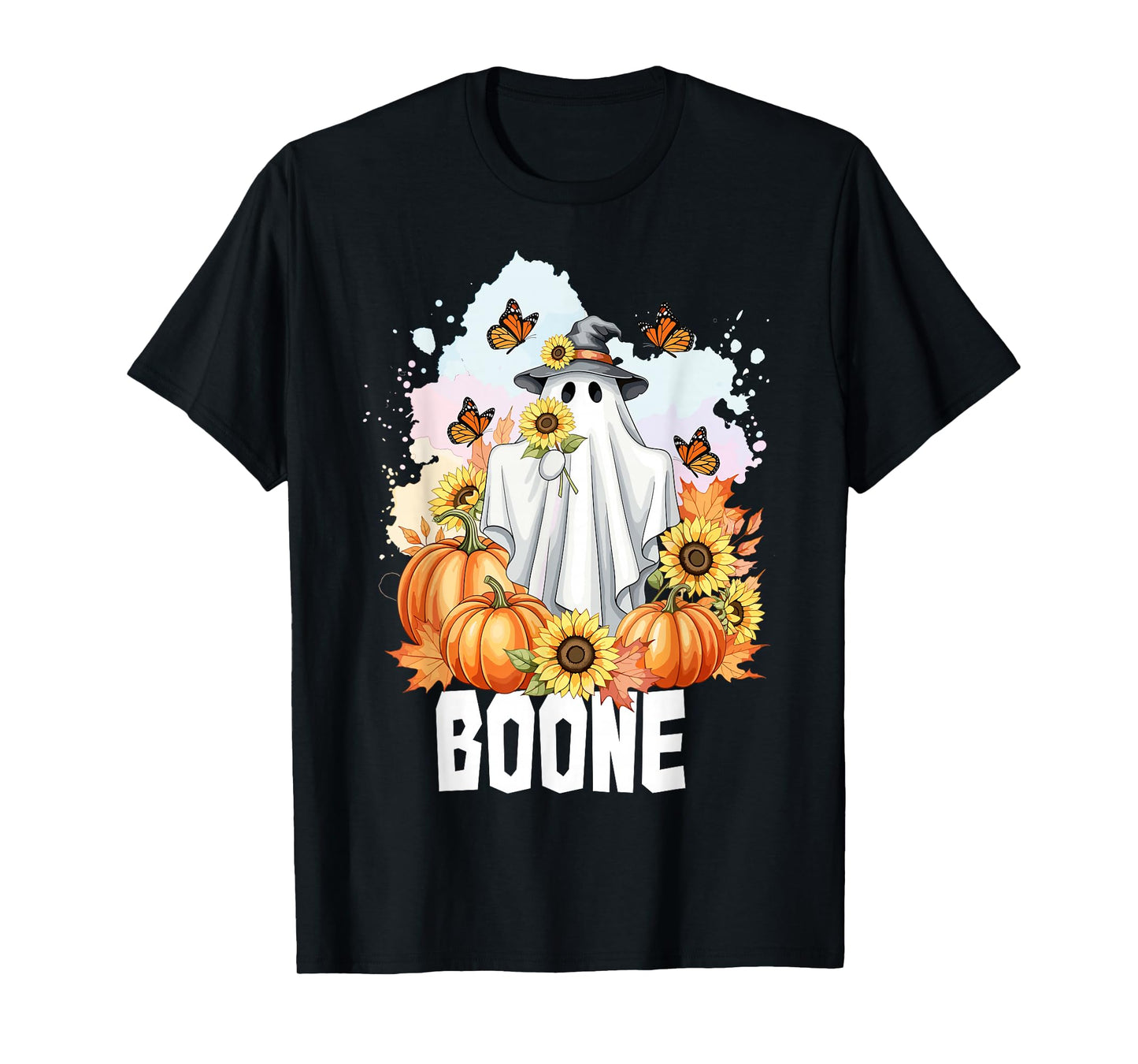 Retro Boo Boone Girls First Name Funny Halloween Ghost 2025 T-Shirt