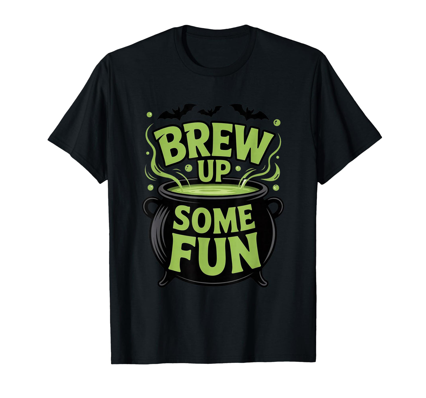 Brew Up Some Fun Halloween Shirt Witch Cauldron Tee T-Shirt
