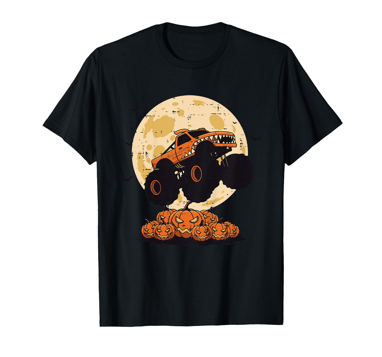 Kids Halloween Monster Truck Pumpkins Costume Boys Kids Toddler T-Shirt